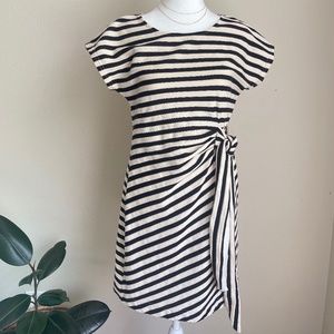 Anthropologie | Saturday Sunday Isabel Striped Shirt Dress black sour cream XS